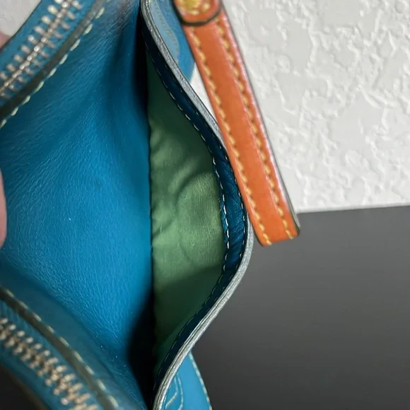 Coach Teal Pebbled Leather Chelsea Handbag F05S-8E96 - Picture 9 of 12